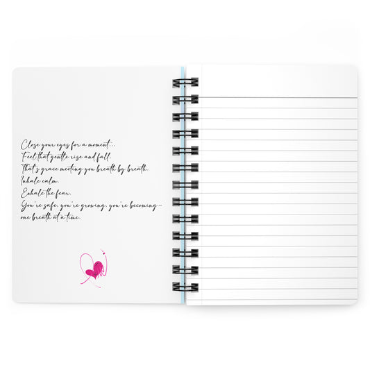 Breath by Breath Floral Lung Art  Pastel Notebook